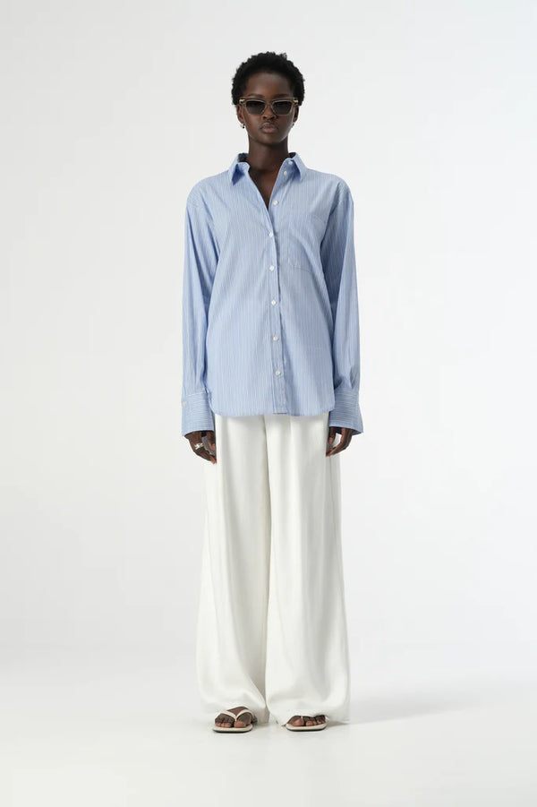 Elka Collective POPPY SHIRT in Blue Stripe