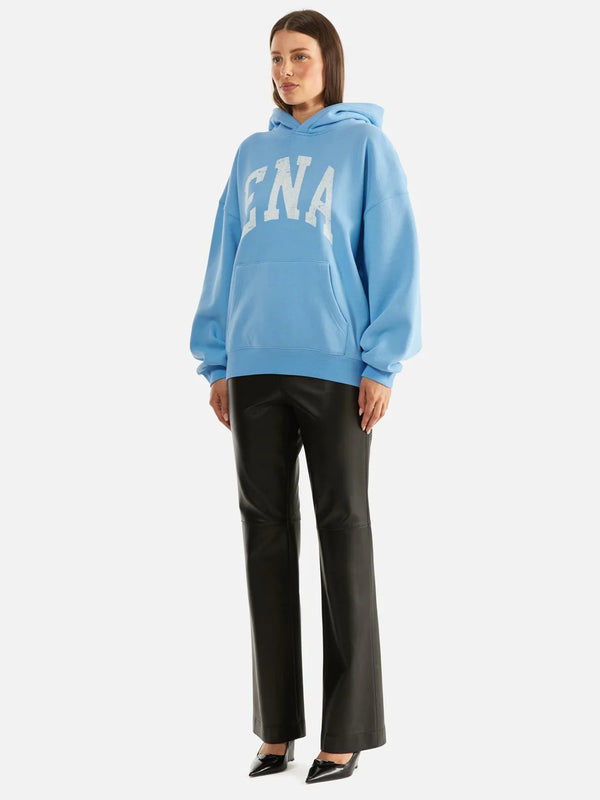 Ena Pelly Harper oversized hoddie college in cornflower blue available from Darling and Domain