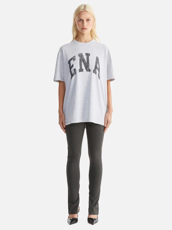 Ena Pelly Jessie Oversized Tee College in mid grey marle availble from Darling and Domain