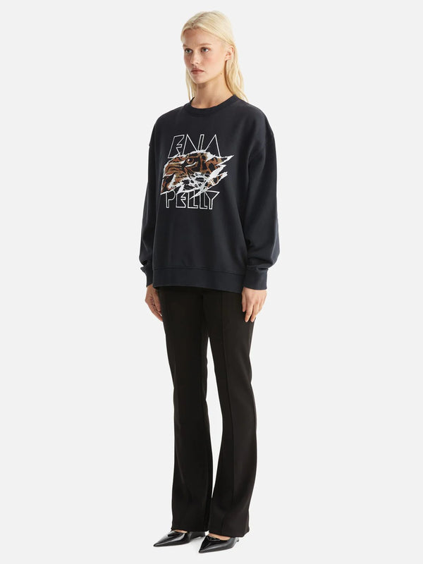 Ena Pelly Lilly Oversized sweater tigers eye vintage black available at Darling and Domain