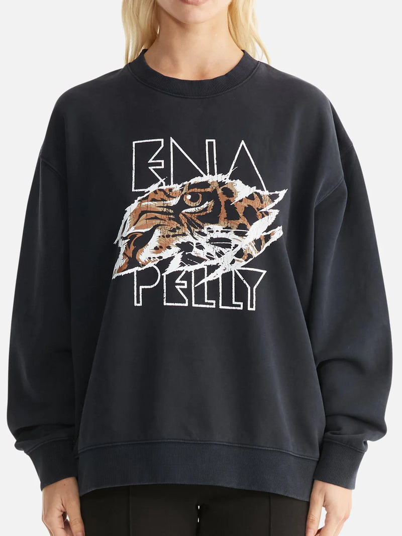 Ena Pelly Lilly Oversized sweater tigers eye vintage black available at Darling and Domain
