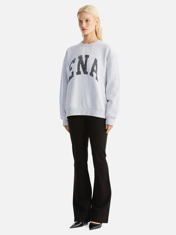 Ena Pelly Lilly oversized sweater college in grey marle available at Darling and Domain