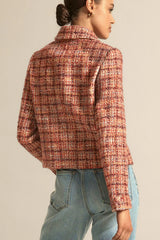 PLUME JACKET in Berry Check from Zoe Kratzmann