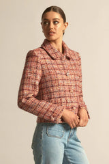 PLUME JACKET in Berry Check from Zoe Kratzmann