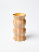 PALMA VASE in Yellow Pink Stripe by Jones & Co