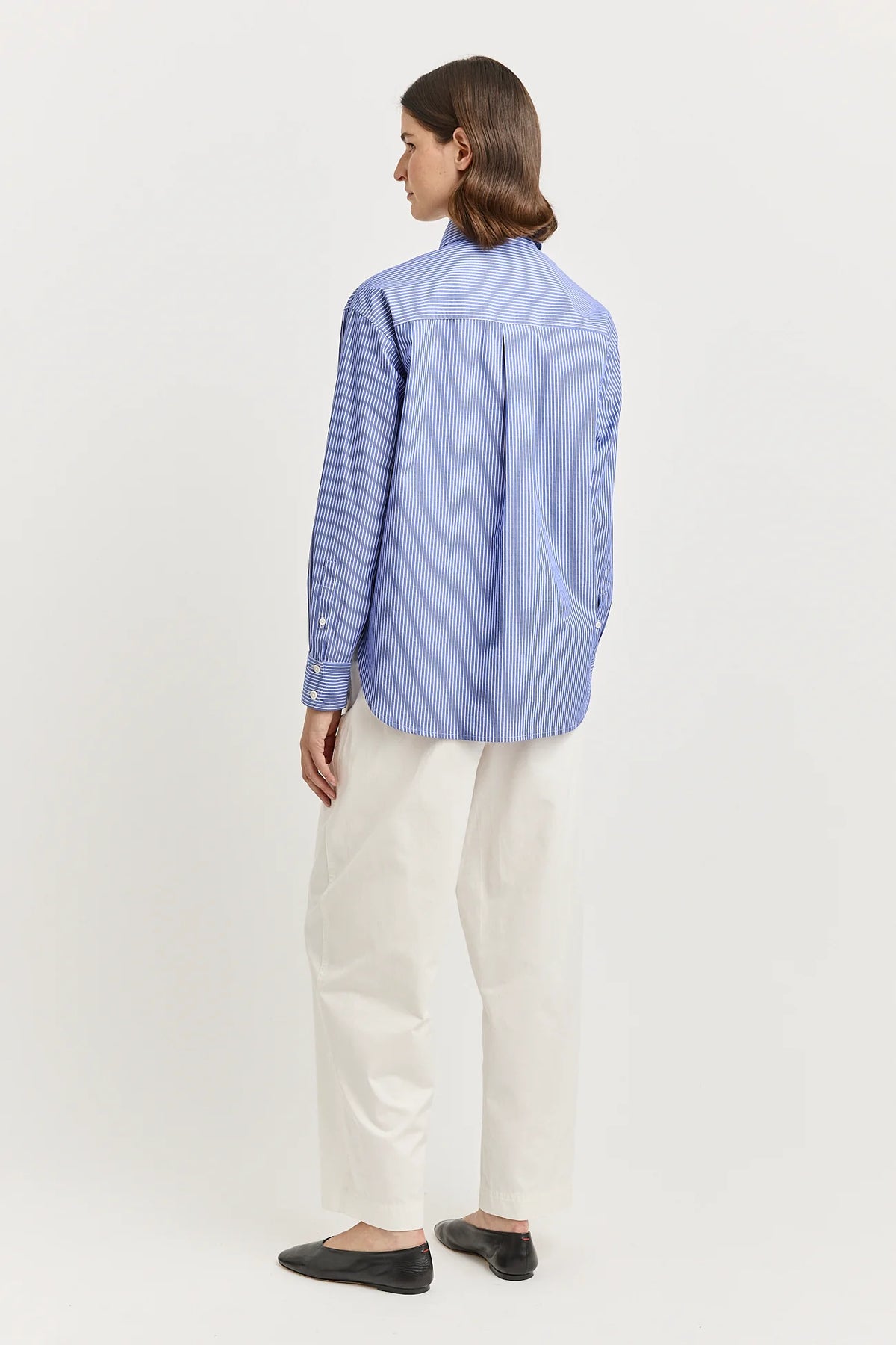 RELAXED COTTON SHIRT in Classic Stripe by Toorallie at Darling & Domain