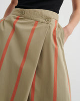 FOLD SKIRT in Nasturtium Stripe by Kowtow Australia