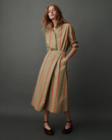 FOLD SKIRT in Nasturtium Stripe by Kowtow Australia