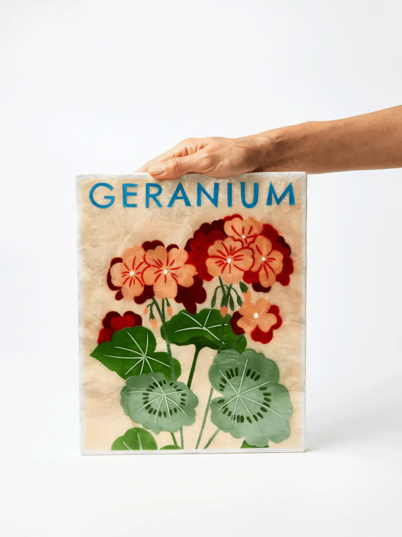 MARKET WALL ART in Geranium by Jones & Co