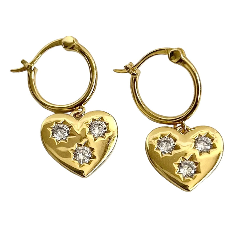 LOVE IS FOR YOU AND ME CRYSTAL EARRINGS by Gold Sister