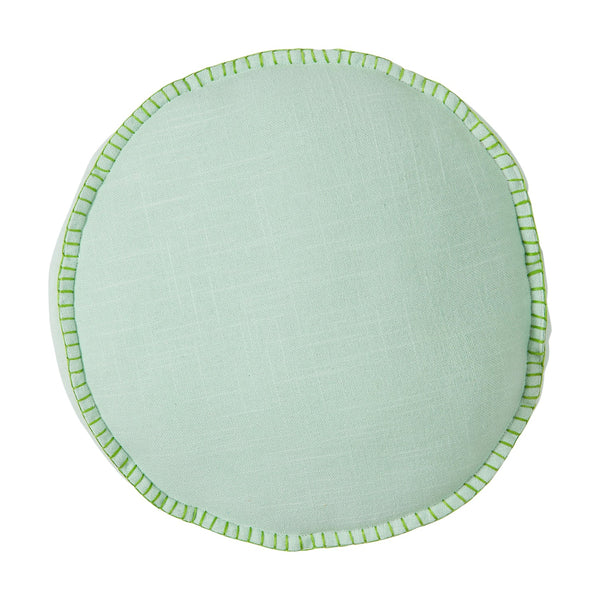 RYLIE ROUND CUSHION in Spearmint from Sage x Clare