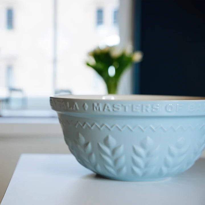 TALA STONEWARE MIXING BOWL in Pale Blue Corn Design by Tala