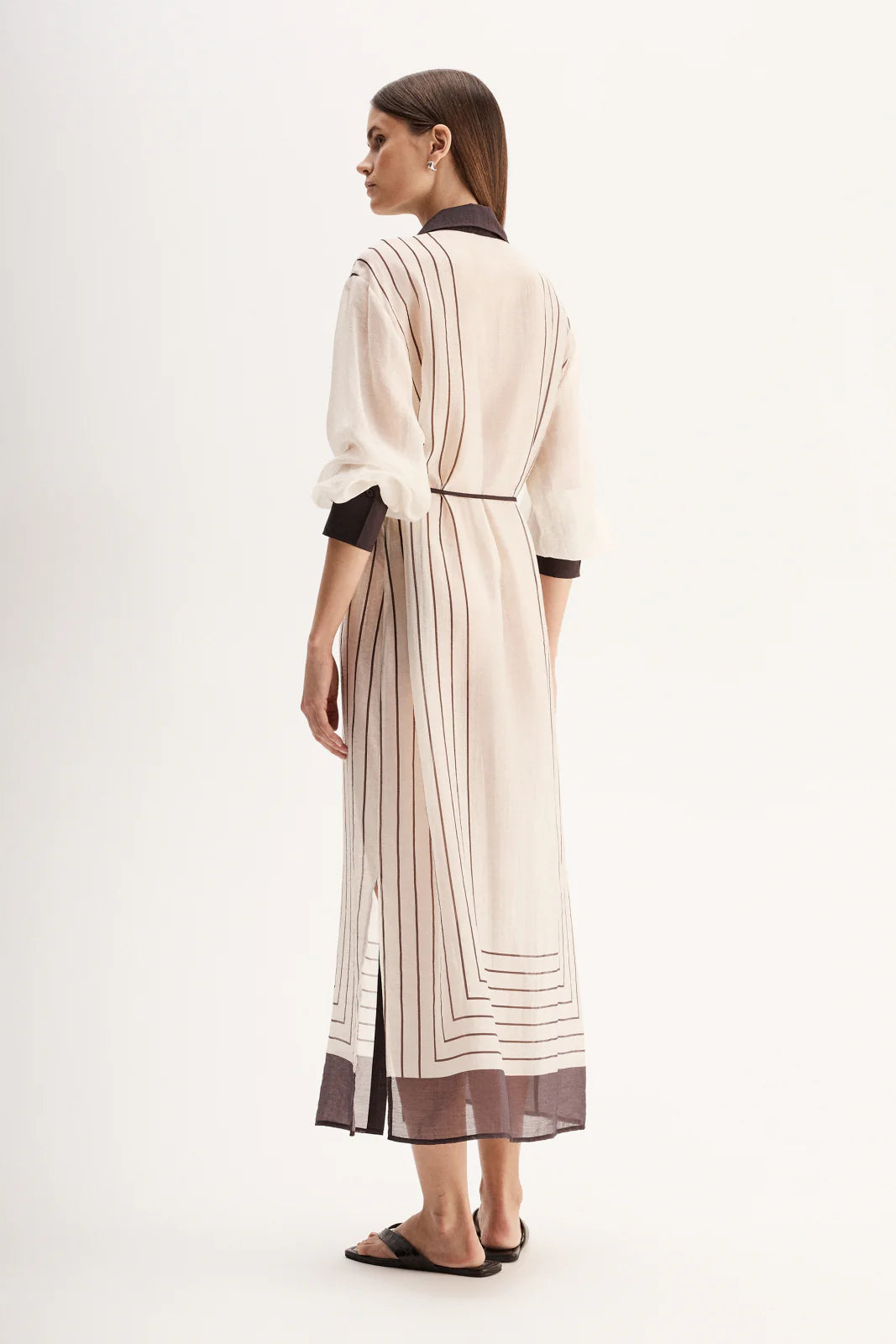Havana Maxi Dress in Chocolate Strip by Elka Collective