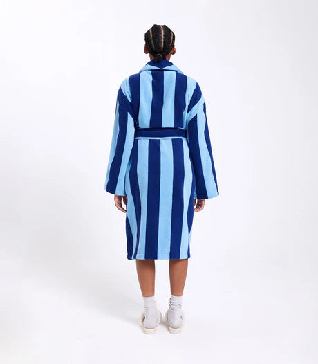 Hommey Robe in blueberry stripes available from Darling and Domain