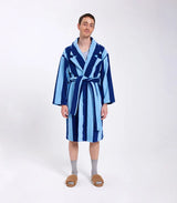 Hommey Robe in blueberry stripes available from Darling and Domain