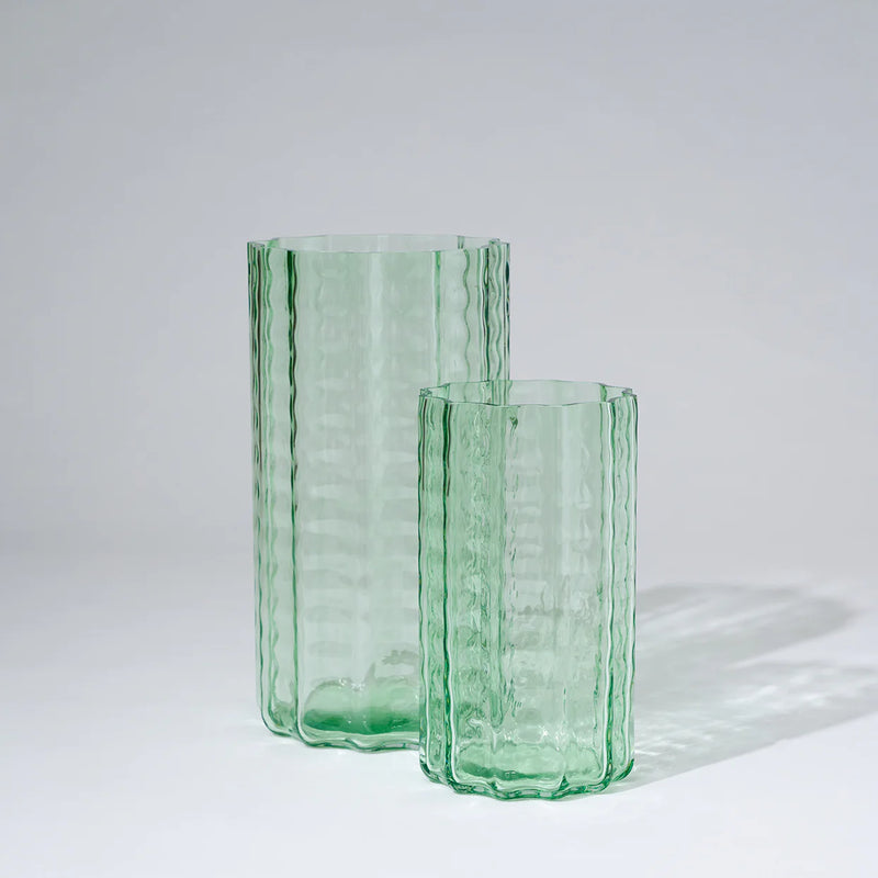 Jelly Glass Vase Large in Green by Marmoset Found