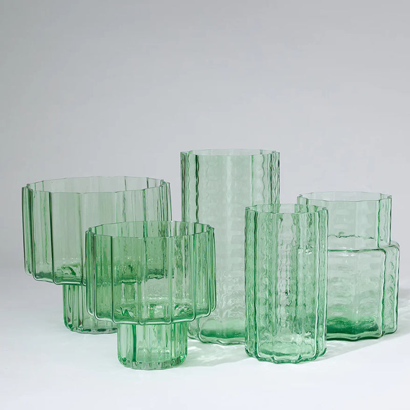 Jelly Glass Vase Large in Green by Marmoset Found