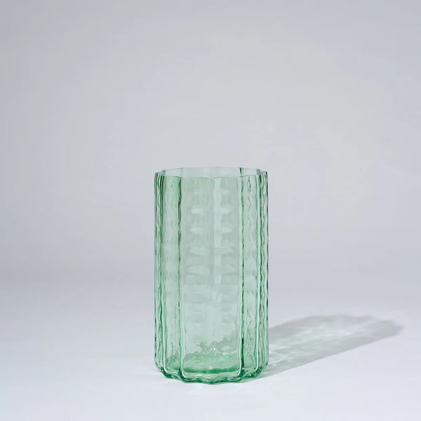 Jelly Glass Vase Medium in Green by Marmoset Found