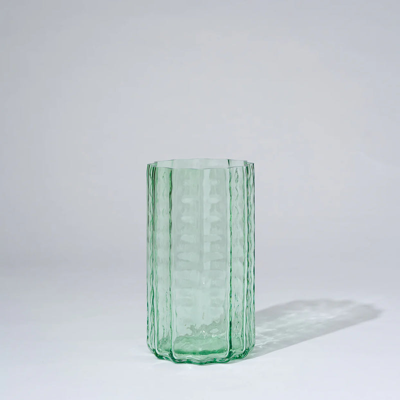 Jelly Glass Vase Medium in Green by Marmoset Found