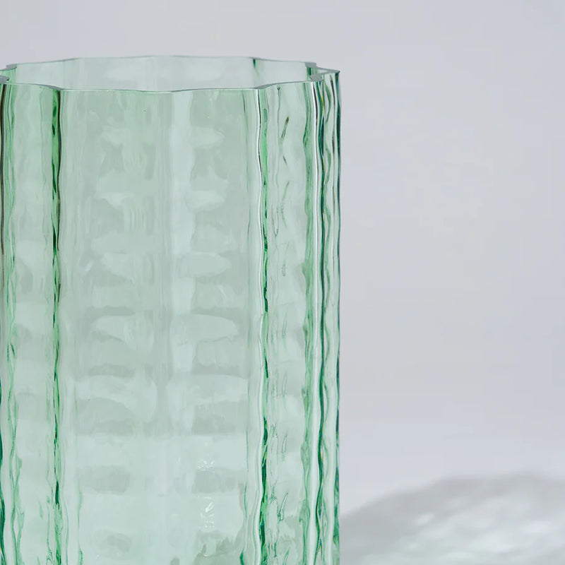 Jelly Glass Vase Medium in Green by Marmoset Found