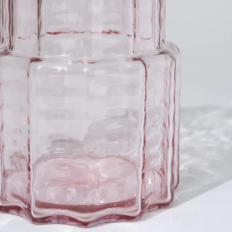 Jelly Glass Vase Squat in Pink by Marmoset Found