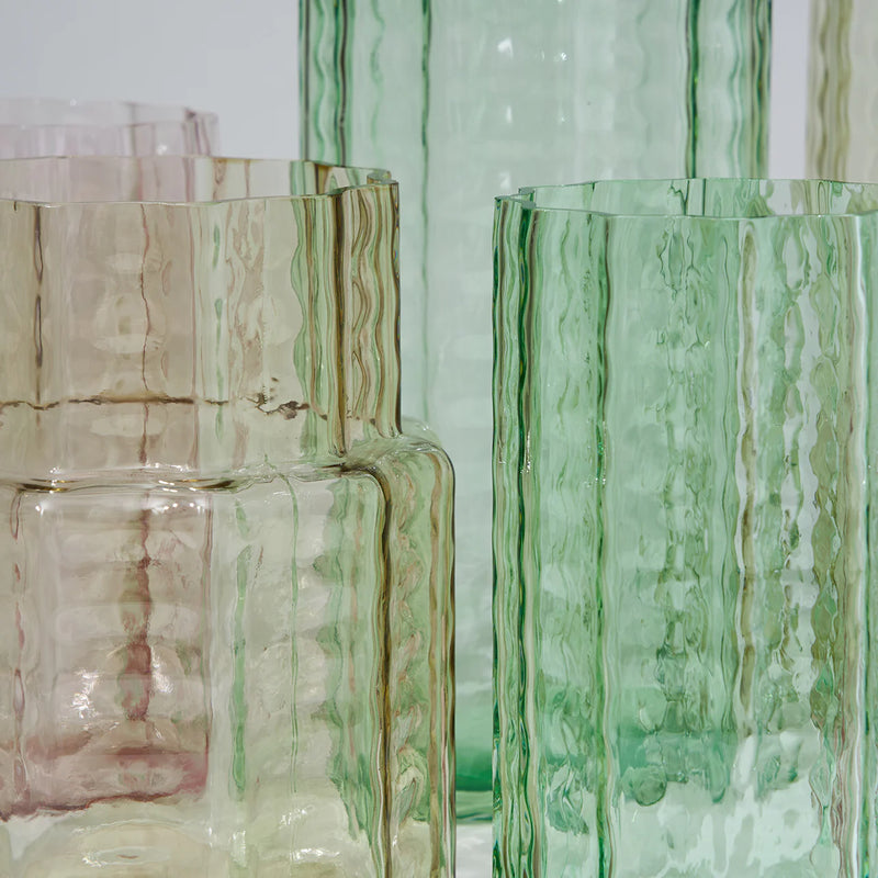 Jelly Glass Vase Squat in Pink by Marmoset Found