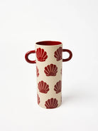 GRIFFE TALL VASE in Burgundy Shell by Jones & Co