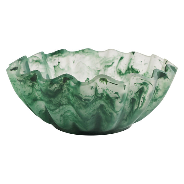 Sage and Clare Venus resin Bowl in Pine Green