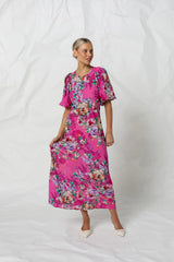 Kachel Rebecca maxi dress in rose romantic available from Darling and Domain