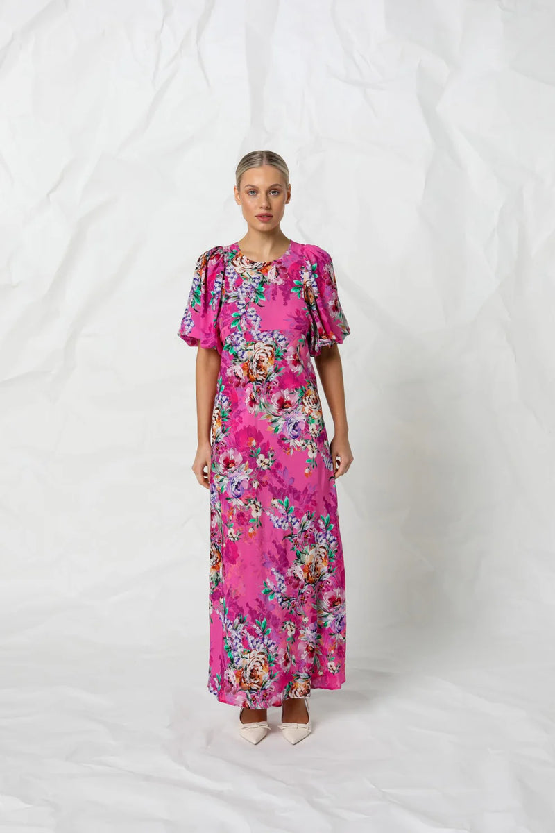 Kachel Rebecca maxi dress in rose romantic available from Darling and Domain