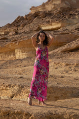 Kachel Bron slip maxi dress in rose romance available at Darling and Domain