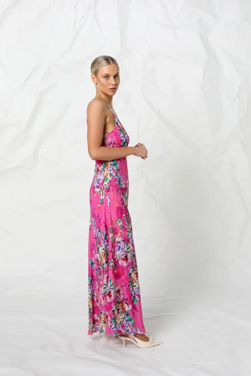 Kachel Bron slip maxi dress in rose romance available at Darling and Domain