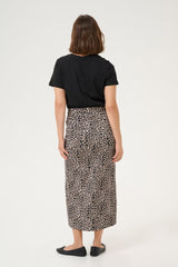 KALEONORA DENIM SKIRT in Leopard Print by Kaffee