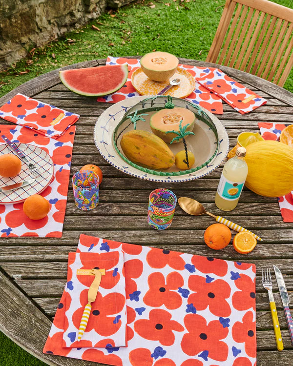 Ken Done vintage placemat ランチョンマット 4枚セット KIP & CO x KEN DONE PLACEMAT 4P SET | Pop Floral – Darling & Domain