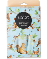 BAMBOO SWADDLE in Squirrel Scurry from the amazing range of Kip & Co