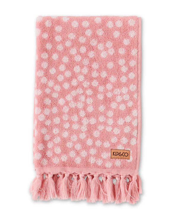 TERRY HAND TOWEL in Strawberry Lamington from the amazing range of Kip & Co 