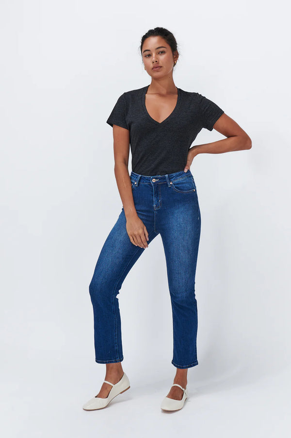 Kireina Vacay Denim Jean hemmed in Cali wash available from Darling and Domain