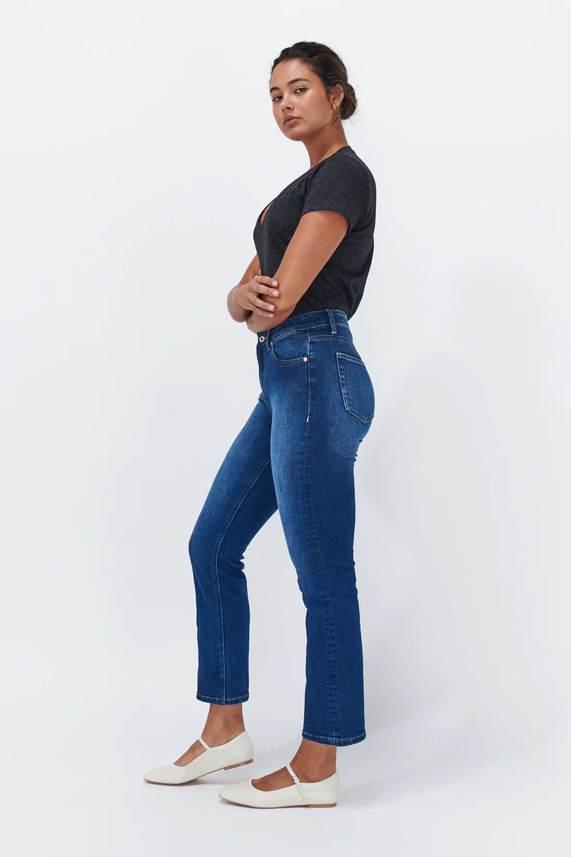 Kireina Vacay Denim Jean hemmed in Cali wash available from Darling and Domain