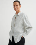 MAKER SHIRT in Ticking Stripe by Kowtow