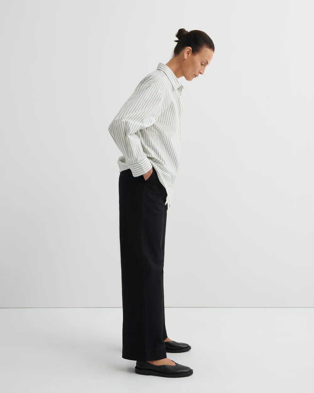 MAKER SHIRT in Ticking Stripe by Kowtow