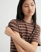 CLASSIC TEE in Brown Stripe by Kowtow