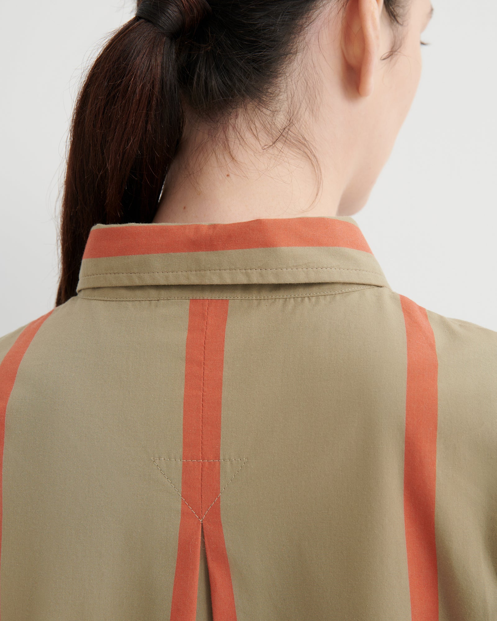 MAKER SHIRT in Nasturtium Stripe by Kowtow