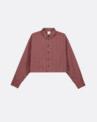 LAUREN SHIRT in Maroon Check by Kowtow