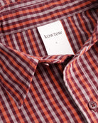 LAUREN SHIRT in Maroon Check by Kowtow