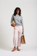 Le 19M Cotton Sweat in Grey Marl by Le Stripe