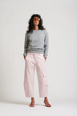 Le 19M Cotton Sweat in Grey Marl by Le Stripe