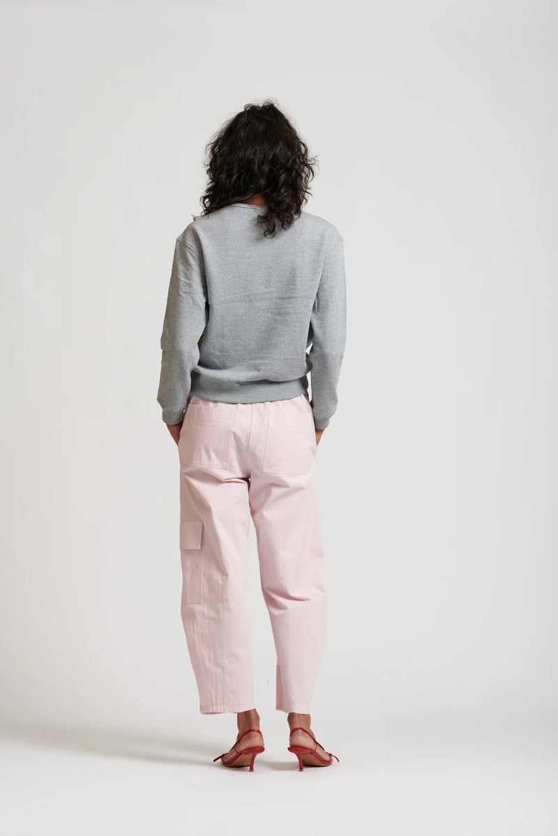 Le 19M Cotton Sweat in Grey Marl by Le Stripe