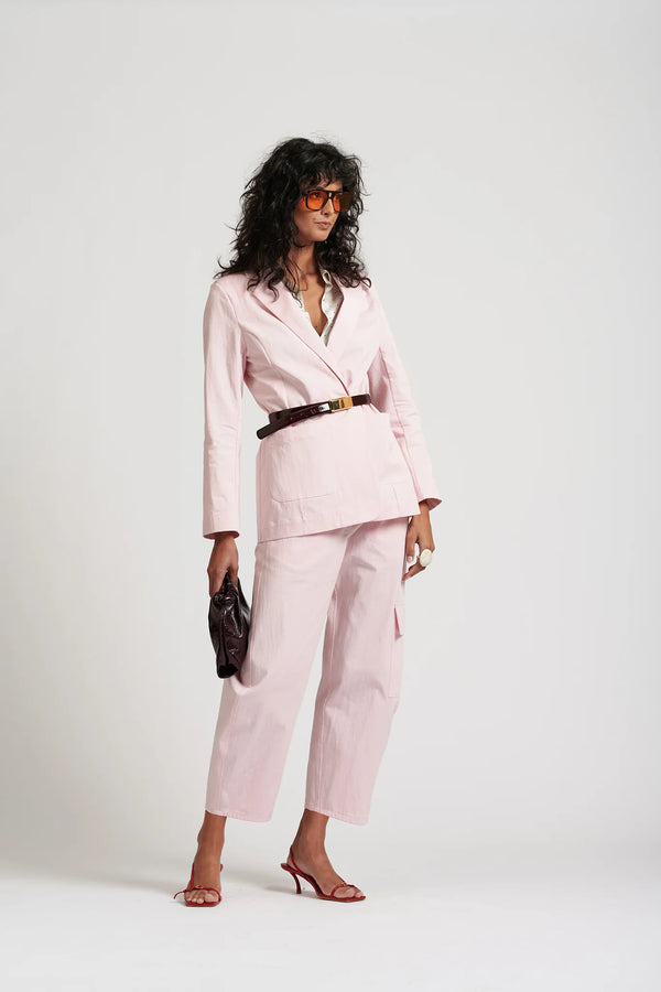 Le Weekend Blazer in Icy Pink by Le Stripe