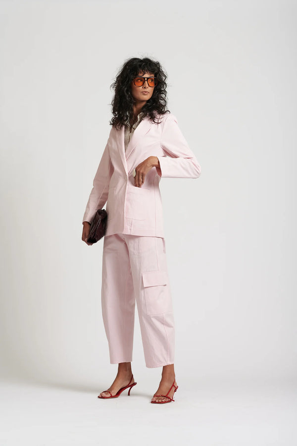 Le Weekend Blazer in Icy Pink by Le Stripe