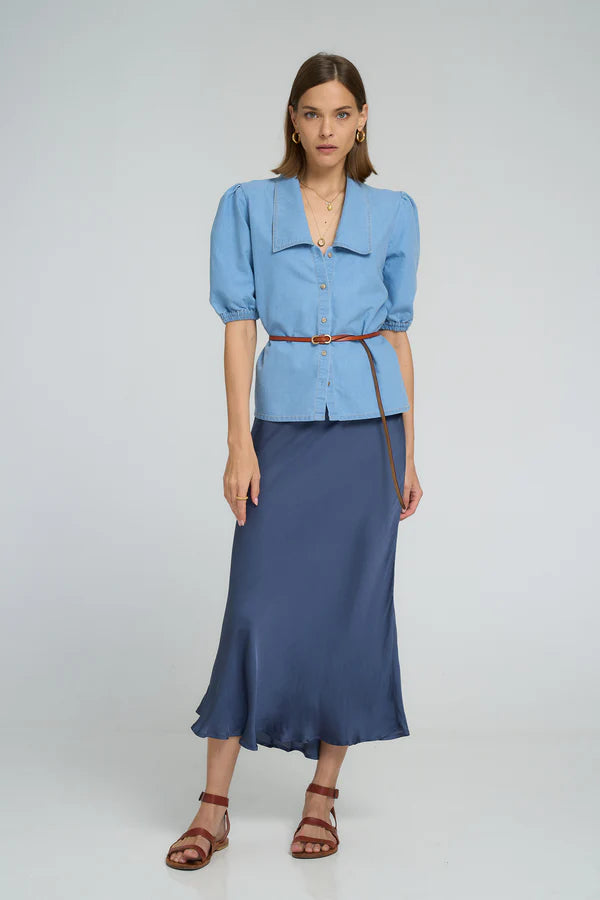 LUNAR SKIRT in Ocean Blue, by Lilya